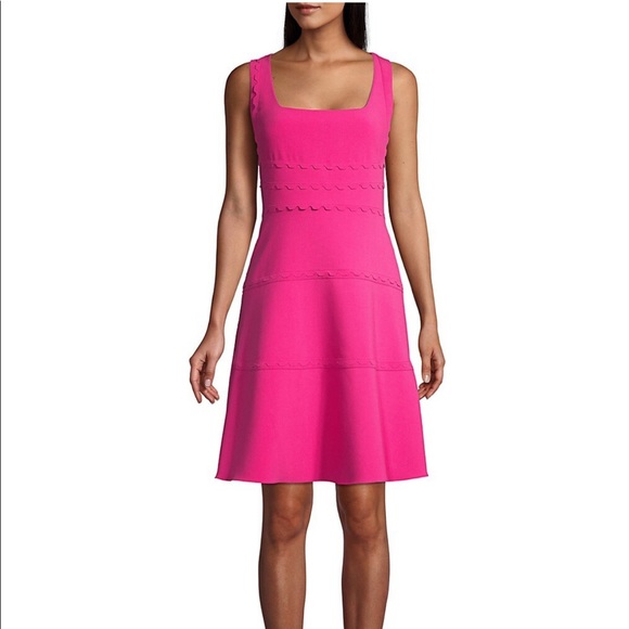 Kobi Halperin | Michaela Scalloped Fit-&-Flare Dress - Picture 4 of 13